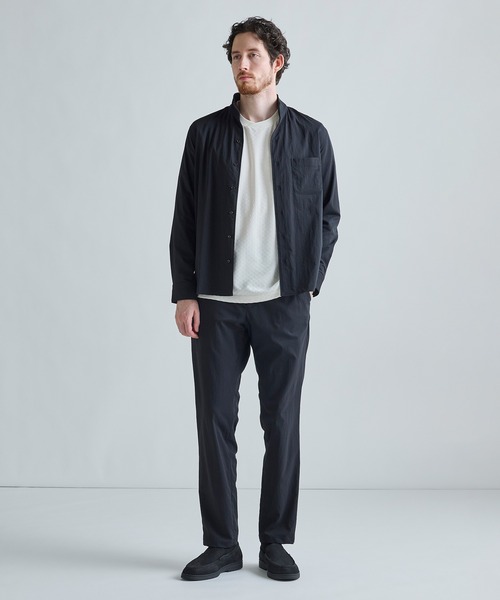 MEN'S BIGI（メンズビギ）の「リンクスジャカード 変形クルーネックロングTシャツ［抗菌防臭］（Tシャツ/カットソー・メンズ・ボルドー/ブラック/ブルー/ホワイト・05/04/01/03/02）」の9枚目の写真