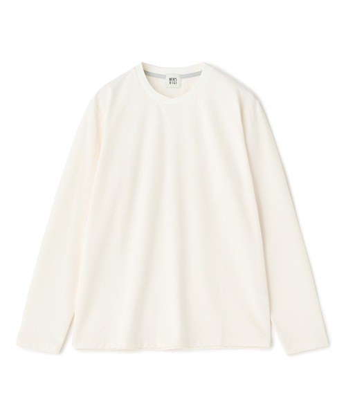 MEN'S BIGI（メンズビギ）の「リンクスジャカード 変形クルーネックロングTシャツ［抗菌防臭］（Tシャツ/カットソー・メンズ・ボルドー/ブラック/ブルー/ホワイト・05/04/01/03/02）」の13枚目の写真
