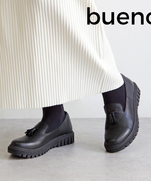 def/focus tokyo(デフフォーカストーキョー)の「BUENO (ブエノ) / 本革 タッセルローファー D0702 ボリュームソール 厚底(ローファー・レディース・ブラウン/グレイッシュベージュ/ブラック・37/38)」の1枚目の写真