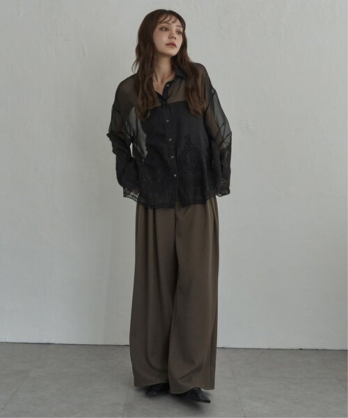 notch.(ノッチ)の「スカラップ刺繍シャツ(シャツ/ブラウス・レディース・ホワイト/ブラック・M)」の11枚目の写真
