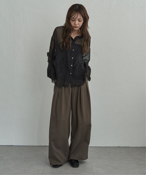 notch.(ノッチ)の「スカラップ刺繍シャツ(シャツ/ブラウス・レディース・ホワイト/ブラック・M)」の12枚目の写真