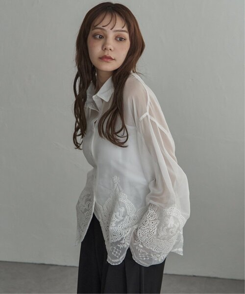 notch.(ノッチ)の「スカラップ刺繍シャツ(シャツ/ブラウス・レディース・ホワイト/ブラック・M)」の21枚目の写真