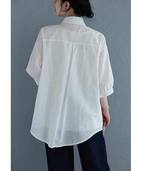 cawaii(カワイイ)の「立体花デコレーションのメッシュフラワーシャツトップス(シャツ/ブラウス・レディース・ホワイト・FREE)」の12枚目の写真