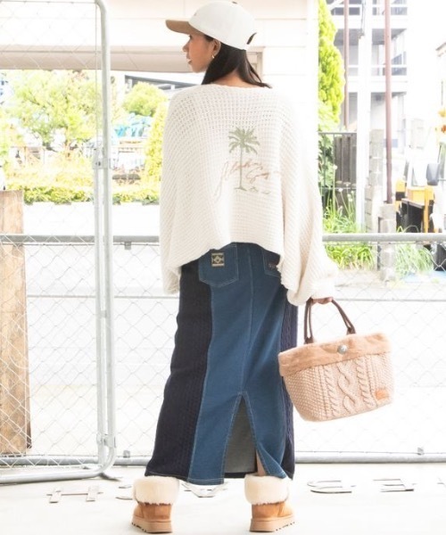 Kahiko(カヒコ)の「【Kahiko】SURF&Palms カホアスカート(スカート・レディース・ネイビー/グレー/ホワイト・FREE)」の10枚目の写真