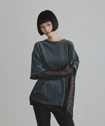LOWRYS FARM | ベロアレースレイヤードＴ　1063262(Tシャツ/カットソー)