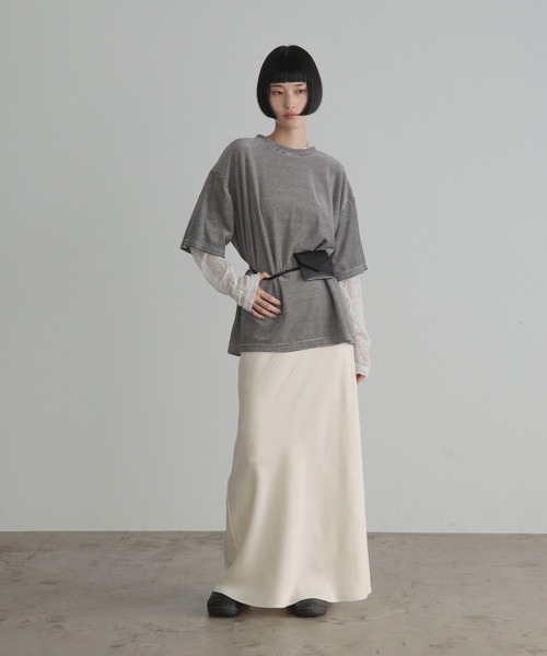 LOWRYS FARM(ローリーズファーム)の「ベロアレースレイヤードT 1063262(Tシャツ/カットソー・レディース・グリーン/ブラウン/ブラック・FREE)」の15枚目の写真