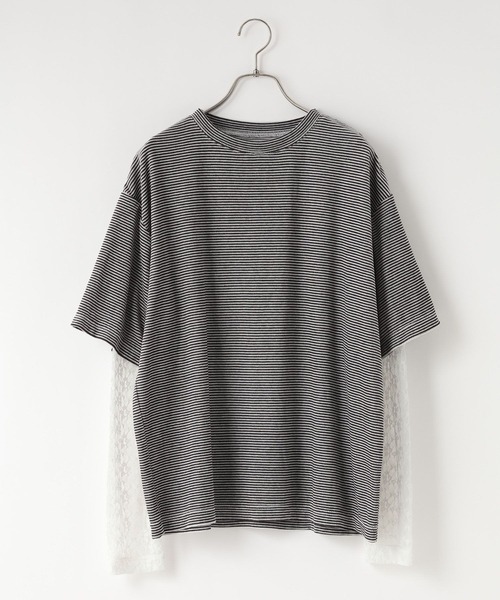 LOWRYS FARM(ローリーズファーム)の「ベロアレースレイヤードT 1063262(Tシャツ/カットソー・レディース・グリーン/ブラウン/ブラック・FREE)」の18枚目の写真