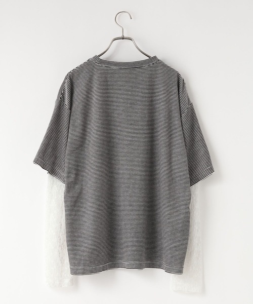 LOWRYS FARM(ローリーズファーム)の「ベロアレースレイヤードT 1063262(Tシャツ/カットソー・レディース・グリーン/ブラウン/ブラック・FREE)」の19枚目の写真