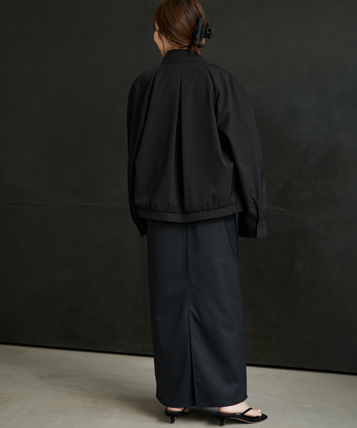 plage(プラージュ)の「R’IAM WOOL ブルゾンシャツ(その他アウター・レディース・ブラック/ベージュ・FREE)」の7枚目の写真