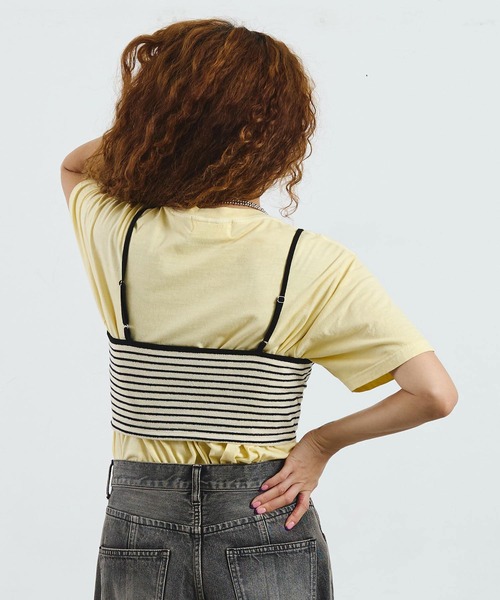 mag.by c（マグバイシー）の「mag.by c/STRIPE BUSTIER（キャミソール・レディース・オフホワイト/ブラウン・ONE SIZE）」の15枚目の写真