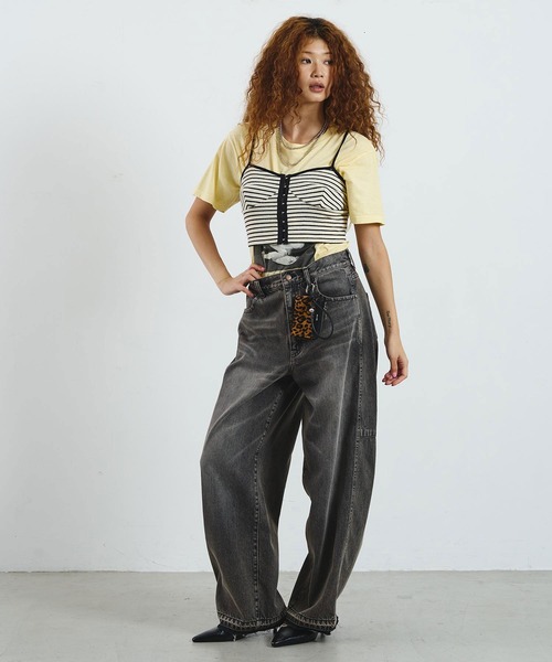 mag.by c（マグバイシー）の「mag.by c/STRIPE BUSTIER（キャミソール・レディース・オフホワイト/ブラウン・ONE SIZE）」の16枚目の写真