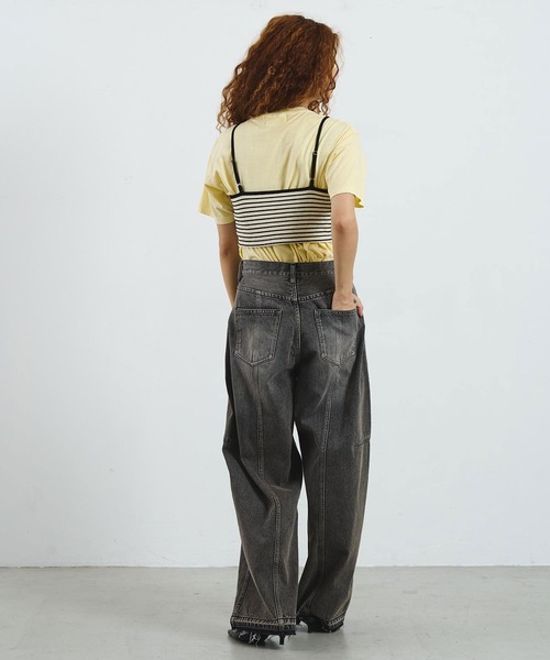 mag.by c（マグバイシー）の「mag.by c/STRIPE BUSTIER（キャミソール・レディース・オフホワイト/ブラウン・ONE SIZE）」の18枚目の写真