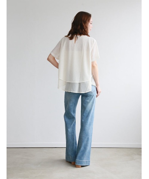 fifth(フィフス)の「レイヤード風ゆるっとデザインカットソー(Tシャツ/カットソー・レディース・ブラック/アイボリー/ベージュ・M)」の22枚目の写真