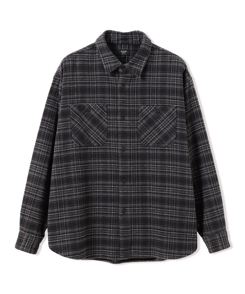 BEAMS HEART（ビームスハート）の「フェード加工 チェック ネルシャツ（シャツ/ブラウス・メンズ・イエロー/チャコールグレー・SMALL/LARGE/MEDIUM）」の7枚目の写真