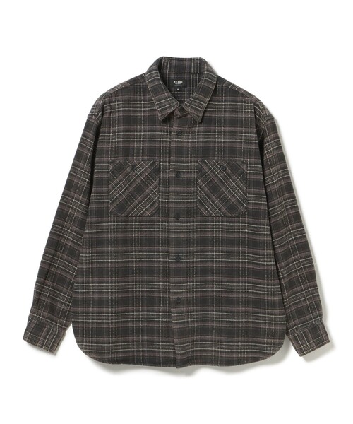 BEAMS HEART（ビームスハート）の「フェード加工 チェック ネルシャツ（シャツ/ブラウス・メンズ・イエロー/チャコールグレー・SMALL/LARGE/MEDIUM）」の13枚目の写真