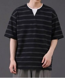 revertical（リバーティカル）の「ルチボーダー フェイクレイヤード 半袖Tシャツ（Tシャツ/カットソー）」