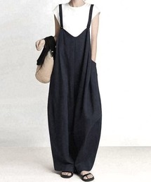 ADDITION STORE（アディションストア）の「＼体型カバー♪シンプルデザインが◎／バレルレッグ ワイドサロペット（サロペット/オーバーオール）」