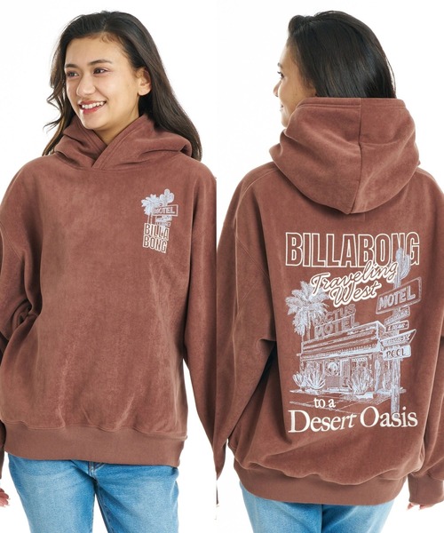 BILLABONG（ビラボン）の「BILLABONG ウィメンズ SUEDE LIKE BONDING FLEECE PARKA パーカー 【2026年秋冬モデル】/ビラボンスウェードライクプルオーバーパーカー（パーカー・レディース・ホワイト/ブルー系その他/ブラウン系その他/オフホワイト・MEDIUM）」の3枚目の写真