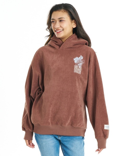 BILLABONG（ビラボン）の「BILLABONG ウィメンズ SUEDE LIKE BONDING FLEECE PARKA パーカー 【2026年秋冬モデル】/ビラボンスウェードライクプルオーバーパーカー（パーカー・レディース・ホワイト/ブルー系その他/ブラウン系その他/オフホワイト・MEDIUM）」の9枚目の写真