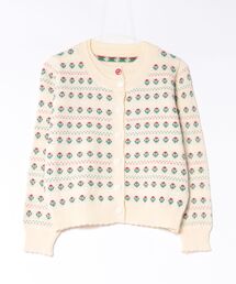 26aw フラウー柄配色カーディガン