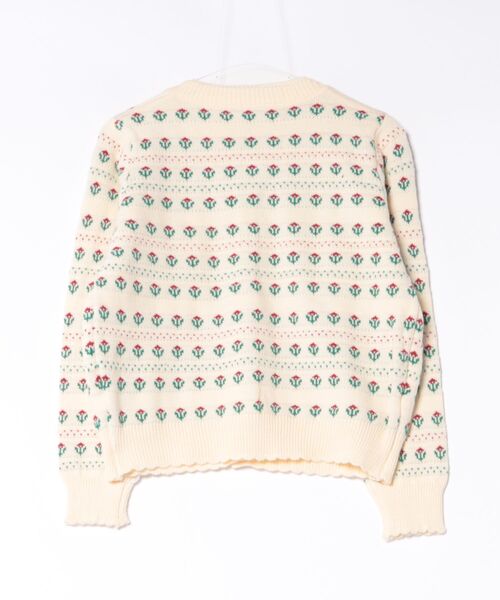 AsRiRe（アスリレイ）の「26aw フラウー柄配色カーディガン（カーディガン/ボレロ・レディース・アイボリー/ブラウン/ネイビー・M）」の4枚目の写真
