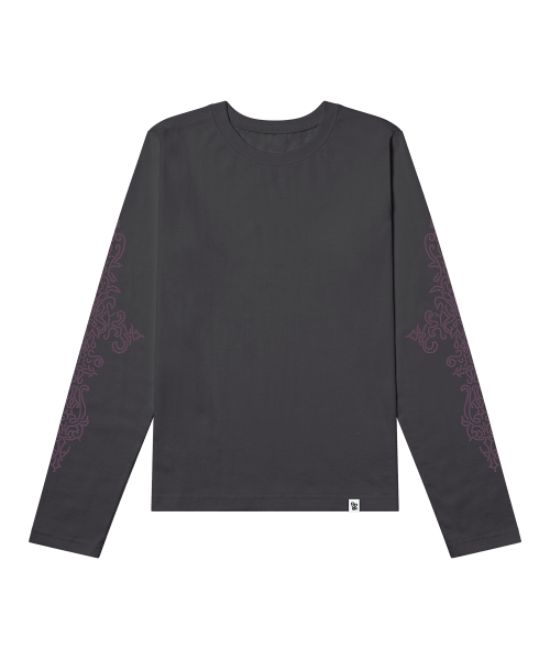 GRAVER（グレーバー）の「[UNISEX] SIM SLEEVE ロングスリーブ Tシャツ_3color（Tシャツ/カットソー・レディース・ブラック/ホワイト/チャコールグレー・MEDIUM/LARGE）」の13枚目の写真
