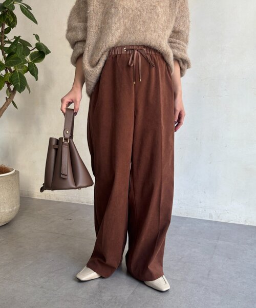 Jena espace merveilleux(ジェナ エスパスメルヴェイユ)の「サテン切替キモウパンツ(その他パンツ・レディース・ブラック/ブラウン/アイボリー・FREE)」の3枚目の写真