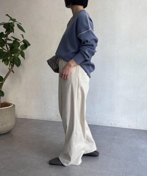 Jena espace merveilleux(ジェナ エスパスメルヴェイユ)の「サテン切替キモウパンツ(その他パンツ・レディース・ブラック/ブラウン/アイボリー・FREE)」の5枚目の写真