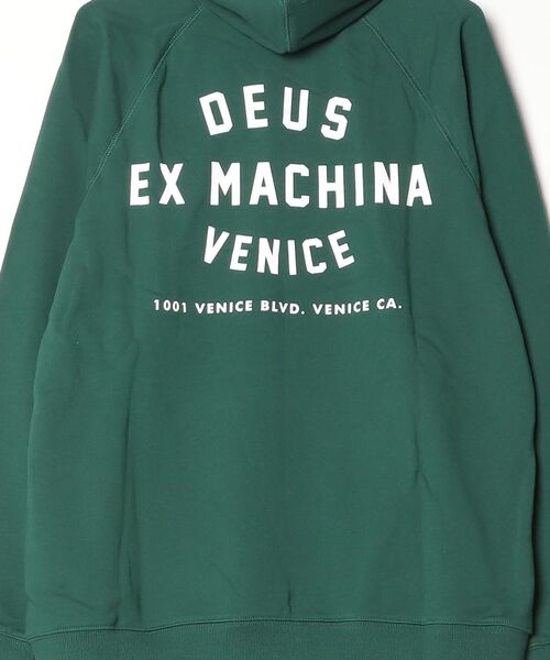 DEUS EX MACHINA(デウスエクスマキナ)の「【DEUS】Venice Address Hoodie(パーカー・メンズ・グリーン/ブラック・MEDIUM/X-LARGE)」の4枚目の写真