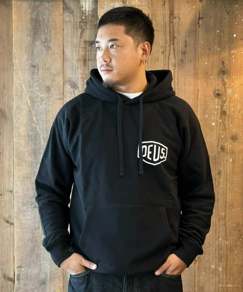 DEUS EX MACHINA(デウスエクスマキナ)の「【DEUS】Venice Address Hoodie(パーカー・メンズ・グリーン/ブラック・MEDIUM/X-LARGE)」の1枚目の写真