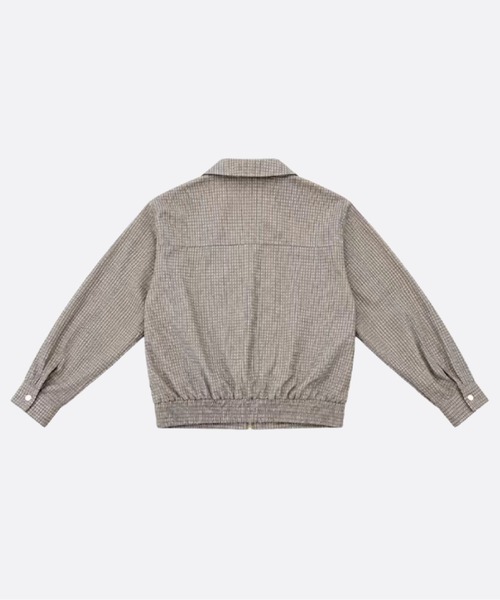 U:UME（ユーム）の「Plaid Contrast Pocket Short Bomber Jacket（スタジャン・メンズ・チェック・LARGE/X-LARGE/XX-LARGE/MEDIUM）」の2枚目の写真
