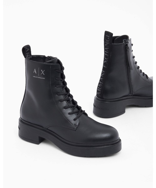 ARMANI EXCHANGE(アルマーニエクスチェンジ)の「【A|X アルマーニ エクスチェンジ】AXロゴ レースアップブーツ(ブーツ・レディース・ブラック・35/37/38/36/39)」の5枚目の写真