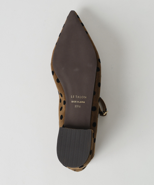 FLAT(フラット)の「ポインテッドドットワンストラップフラット(バレエシューズ・レディース・キャメル・25cm/23cm/22.5cm/22cm/21.5/24cm/23.5cm/26cm/25.5cm/24.5cm)」の14枚目の写真