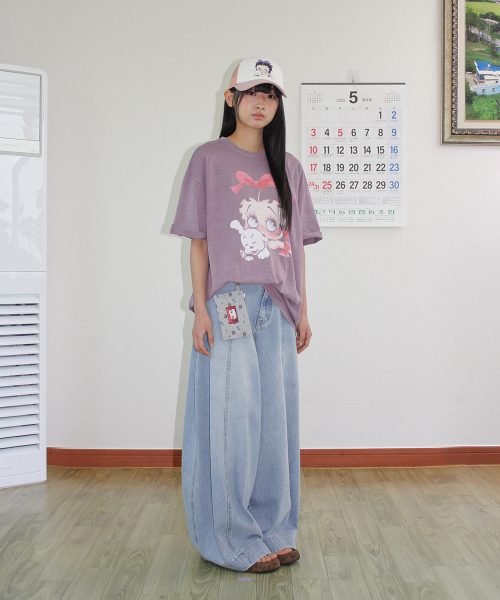 RONRON(ロンロン)の「BETTY BOOP PIGMENT RIBBON OVER FIT T SHIRT PURPLE(Tシャツ/カットソー・レディース・その他・FREE)」の5枚目の写真