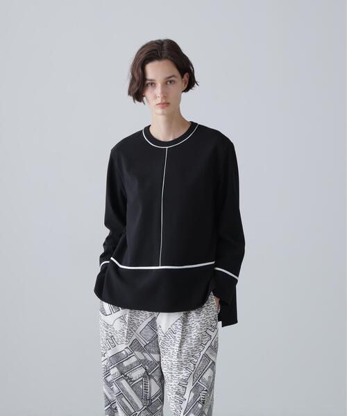 ADORE（アドーア）の「マットダブルクロスブラウス（シャツ/ブラウス・レディース・ホワイト系その他/ブラック・38）」の2枚目の写真