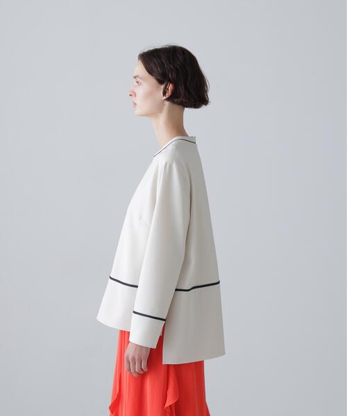 ADORE（アドーア）の「マットダブルクロスブラウス（シャツ/ブラウス・レディース・ホワイト系その他/ブラック・38）」の9枚目の写真