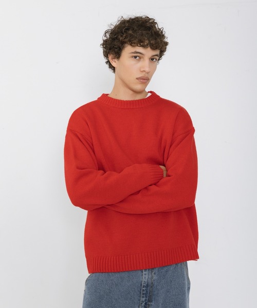 URBAN RESEARCH Sonny Label(アーバンリサーチサニーレーベル)の「ウール混クルーネックニットプルオーバー(ニット/セーター・メンズ・チャコールグレー/ブラウン/レッド/オートミール・MEDIUM/LARGE)」の11枚目の写真