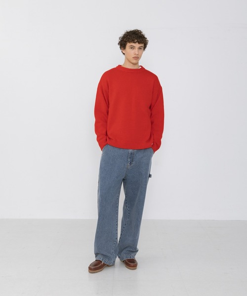URBAN RESEARCH Sonny Label(アーバンリサーチサニーレーベル)の「ウール混クルーネックニットプルオーバー(ニット/セーター・メンズ・チャコールグレー/ブラウン/レッド/オートミール・MEDIUM/LARGE)」の14枚目の写真