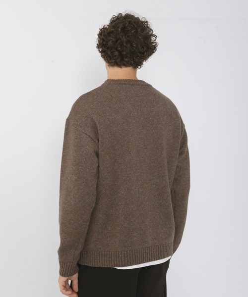 URBAN RESEARCH Sonny Label(アーバンリサーチサニーレーベル)の「ウール混クルーネックニットプルオーバー(ニット/セーター・メンズ・チャコールグレー/ブラウン/レッド/オートミール・MEDIUM/LARGE)」の22枚目の写真