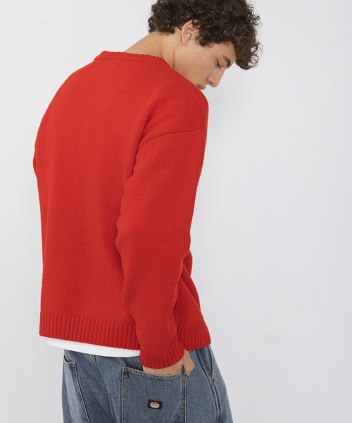 URBAN RESEARCH Sonny Label(アーバンリサーチサニーレーベル)の「ウール混クルーネックニットプルオーバー(ニット/セーター・メンズ・チャコールグレー/ブラウン/レッド/オートミール・MEDIUM/LARGE)」の18枚目の写真