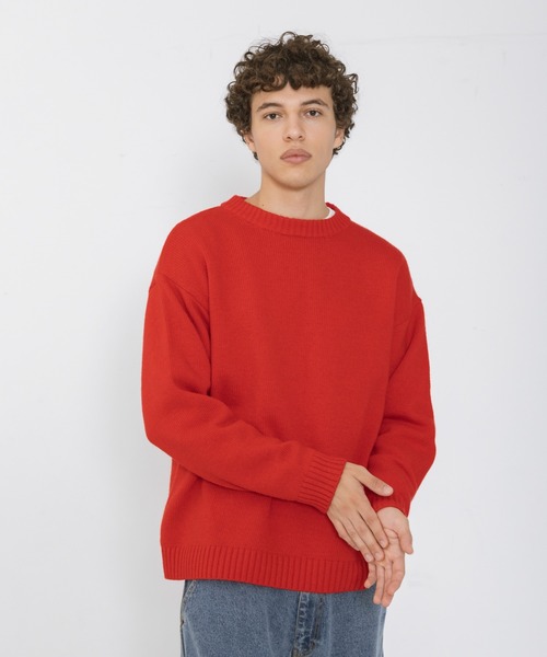 URBAN RESEARCH Sonny Label(アーバンリサーチサニーレーベル)の「ウール混クルーネックニットプルオーバー(ニット/セーター・メンズ・チャコールグレー/ブラウン/レッド/オートミール・MEDIUM/LARGE)」の17枚目の写真