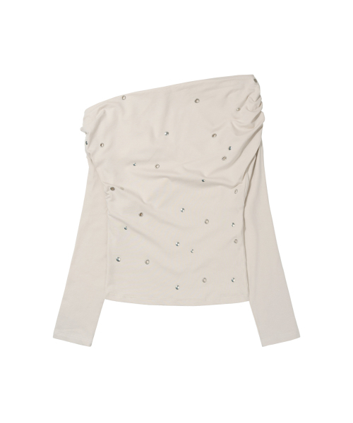 FANCY CLUB(ファンシークラブ)の「アイレットカウルワンショルダートップ(アイボリー)F26ZB520(Tシャツ/カットソー・レディース・その他・FREE)」の7枚目の写真