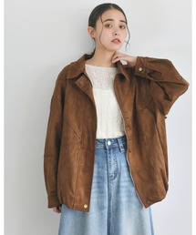 an chic（アンシック）の「オーバーサイズスウェードタッチブルゾン（ブルゾン）」