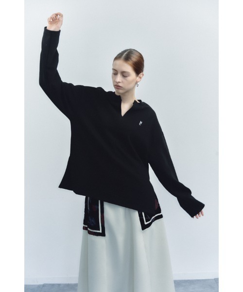 Muel Chic（ミュエルシック）の「Ecru tops エクリュトップス（スウェット・レディース・ブラウン/ネイビー/ブラック/アイボリー・FREE）」の16枚目の写真