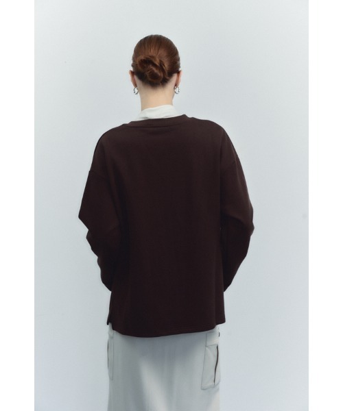 Muel Chic（ミュエルシック）の「Ecru tops エクリュトップス（スウェット・レディース・ブラウン/ネイビー/ブラック/アイボリー・FREE）」の12枚目の写真