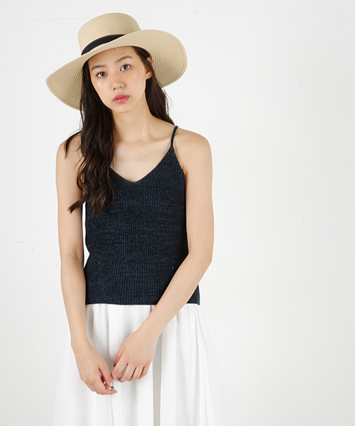 MOUSSY（マウジー）の「KNIT CAMI（キャミソール・レディース・ブラック/ピンク/グレー・FREE）」の2枚目の写真