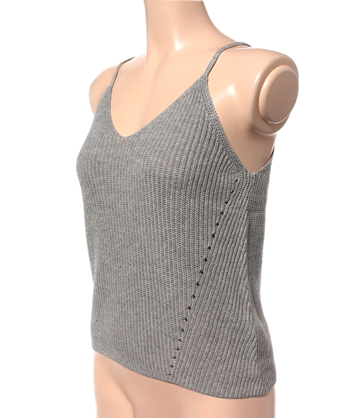 MOUSSY（マウジー）の「KNIT CAMI（キャミソール・レディース・ブラック/ピンク/グレー・FREE）」の4枚目の写真