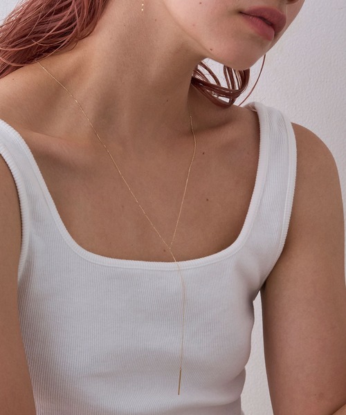 JUPITER(ジュピター)の「【K10】Y字バーロングネックレス/金属アレルギー対応/ニッケルフリー(ネックレス・レディース・ゴールド・FREE)」の13枚目の写真