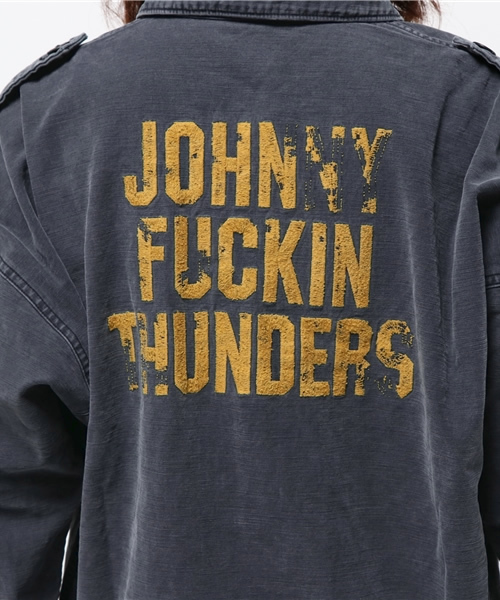 HYSTERIC GLAMOUR（ヒステリックグラマー）の「JT/JOHNNY FUCKIN THUNDERS刺繍 ミリタリーBIG SH（シャツ/ブラウス・レディース・ベージュ/カーキ/ブラック・FREE）」の18枚目の写真