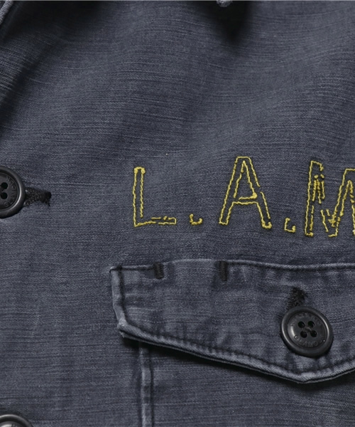 HYSTERIC GLAMOUR（ヒステリックグラマー）の「JT/JOHNNY FUCKIN THUNDERS刺繍 ミリタリーBIG SH（シャツ/ブラウス・レディース・ベージュ/カーキ/ブラック・FREE）」の11枚目の写真